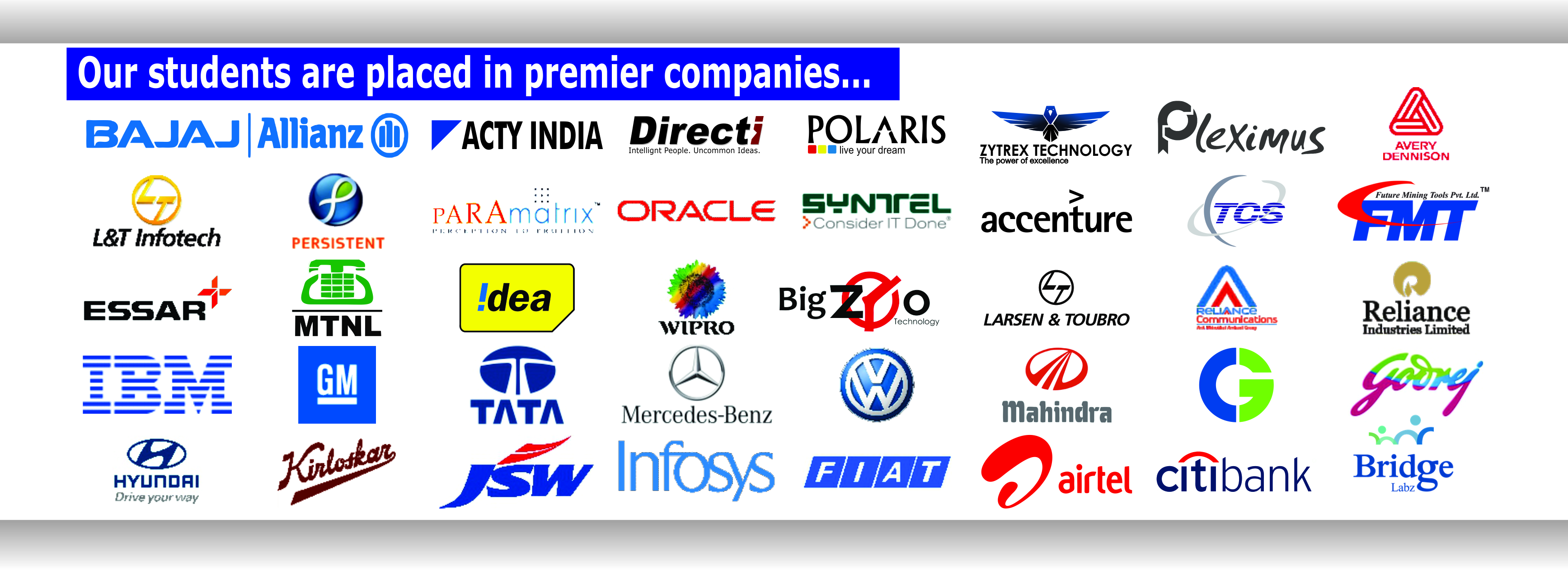 Placement partner logos